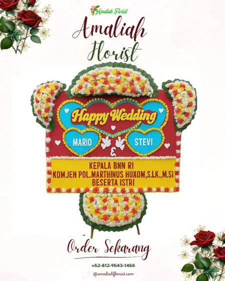 Papan Bunga Pernikahan Danau Kembar